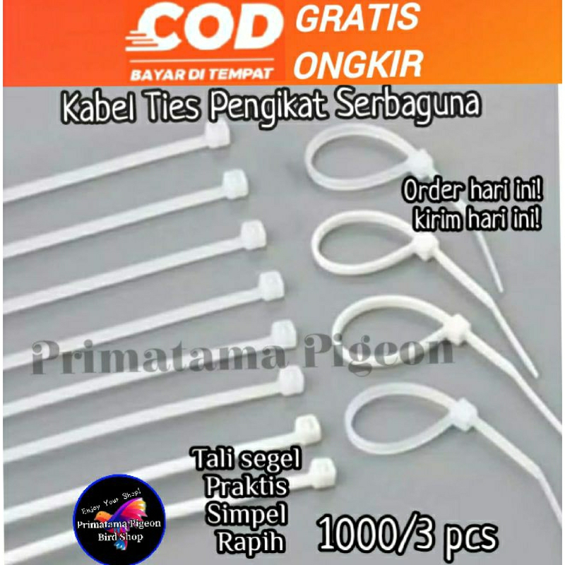 Kabel Ties Pengikat Tali Segel Plastik kuat 3 pcs Tali Pengikat Kandang