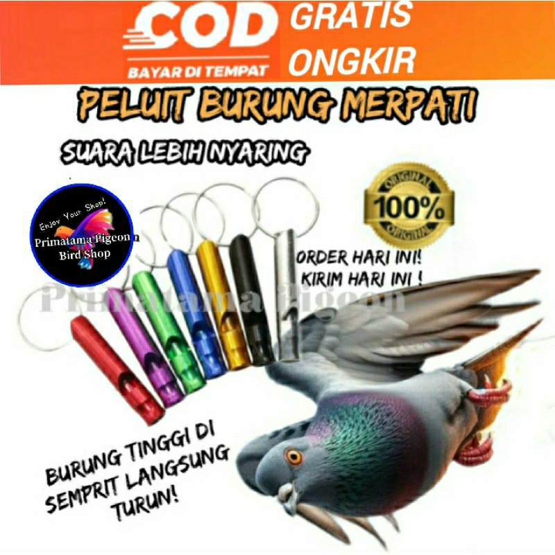 Peluit Merpati FF / Peluit Ultrasonik / Peluit Burung/ Peluit Hewan Gantungan Kunci Peluit Merpati