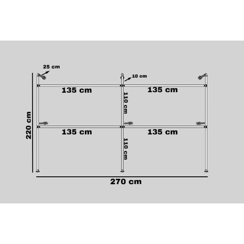 gantungan baju/rak baju/gantungan hanger/lemari baju/gantungan pipa besi