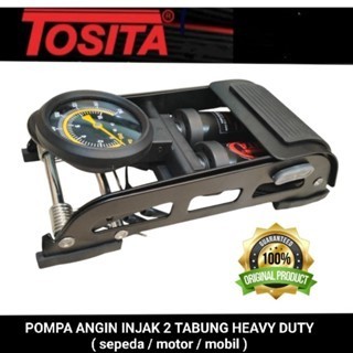 tosita pompa injak angin 2 tabung ( sepeda / motor / mobil )