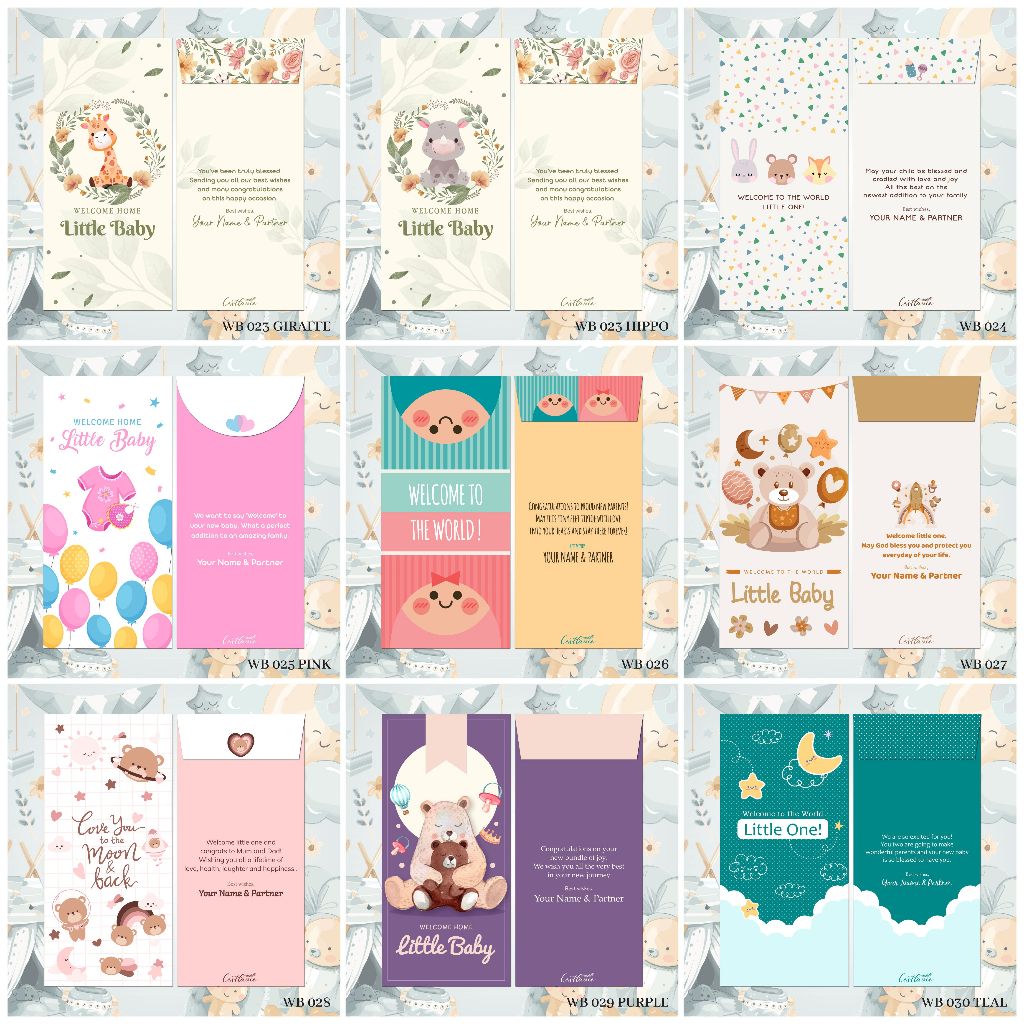 

CLV Custom Angpao Baby Born | Welcoming Gift for Newborn | Welcome Little Baby (WB Collection 4)