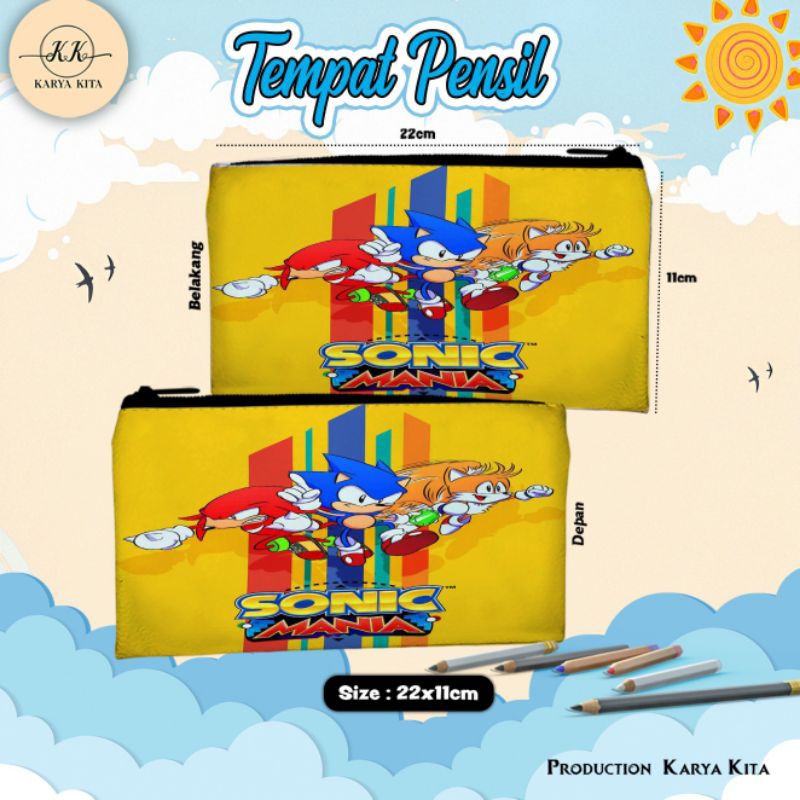 

Tempat Pensil Karakter Anime Anak Laki Laki SONIC Kode 02