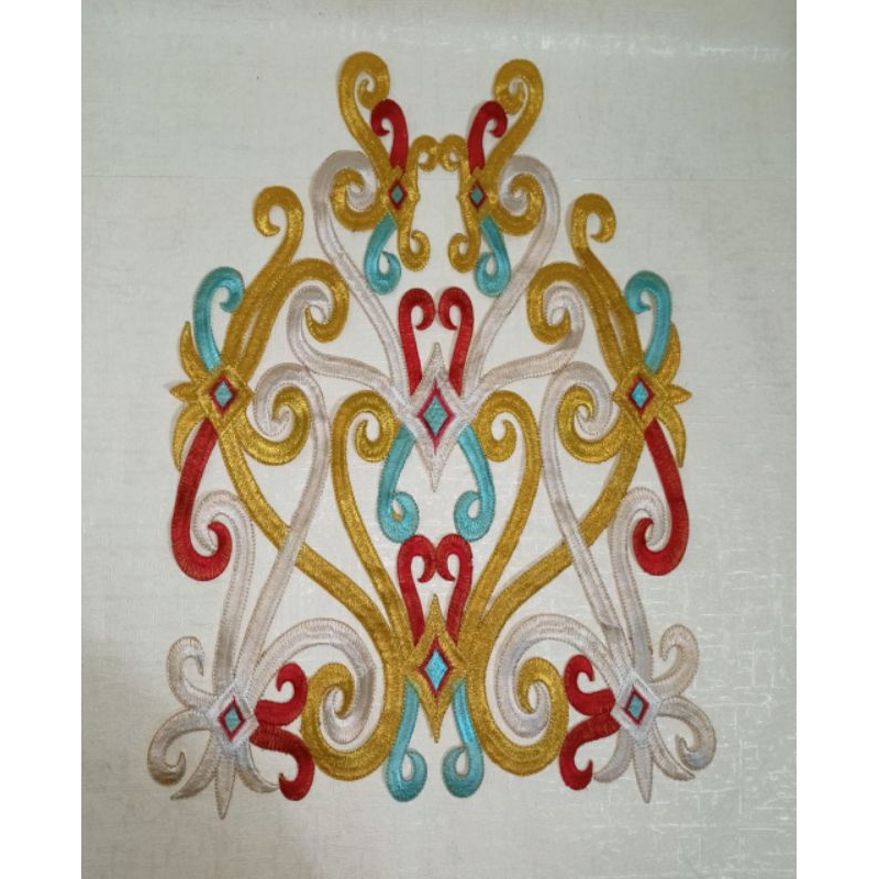 bordir rok motif dayak
