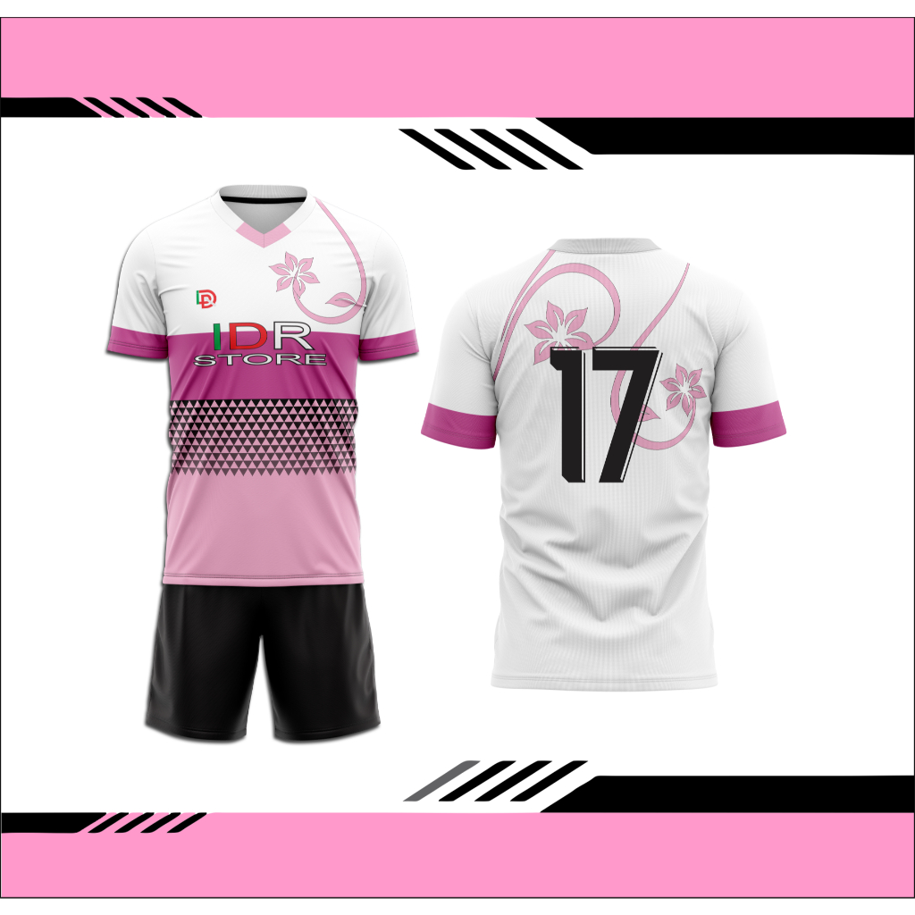 Jersey futsal bola volly badminton PInk