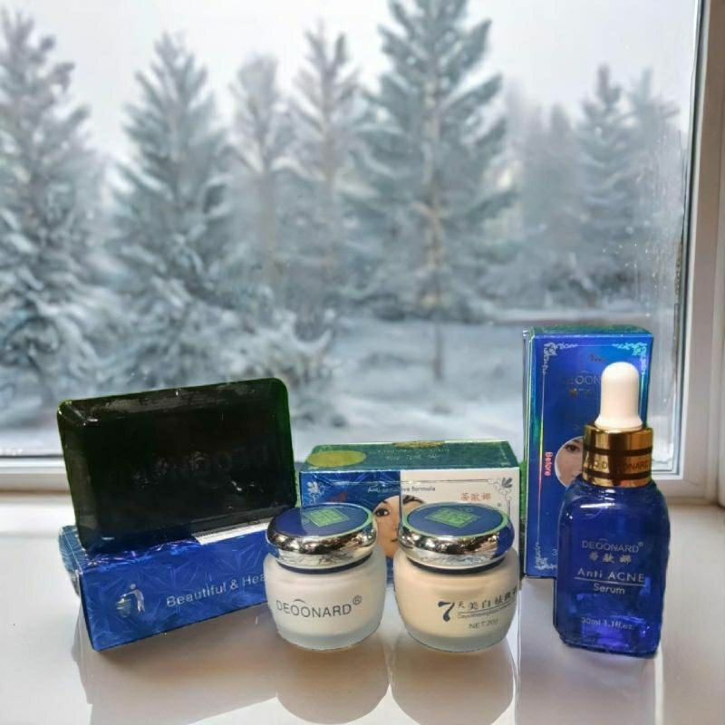 Paket Cream Deonard Biru set 4in1 Whitening Original