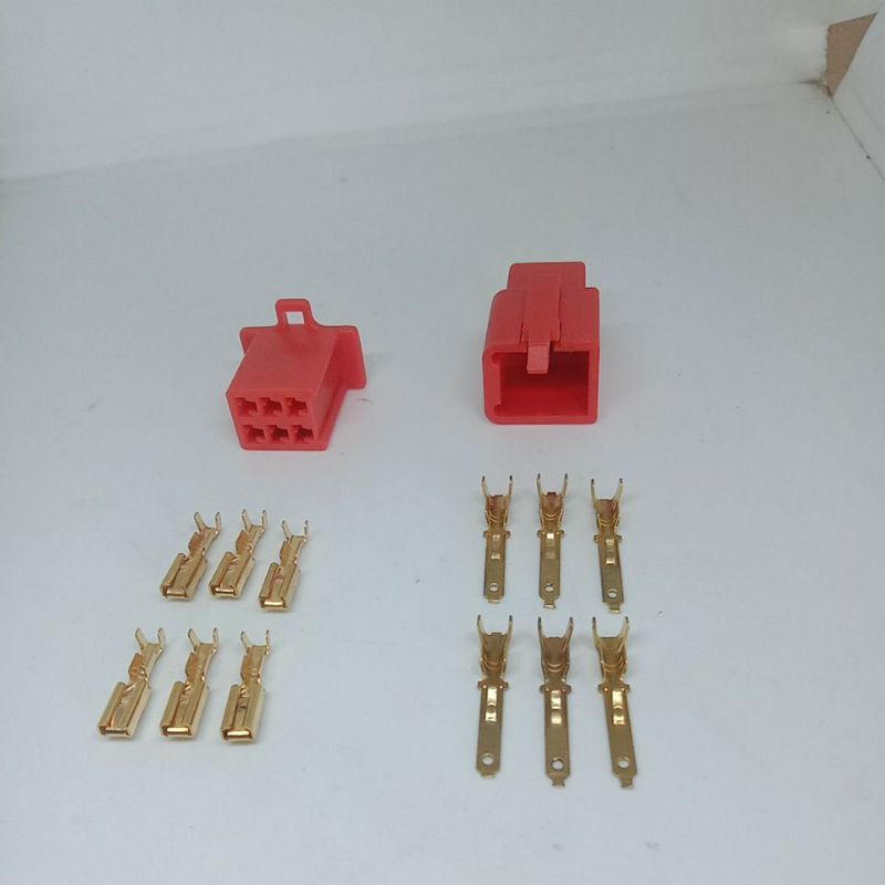 soket 6 pin male female soket 6 pin cewek cowok soket 6 pin sambungan universal motor mobil