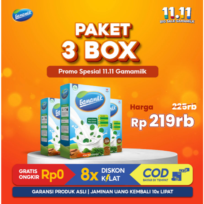 

TERBATAS !!! GAMAMILK - 3 BOX Paket Kesehatan Untuk Rematik, Asam Urat, dan mencegah Osteoporosis