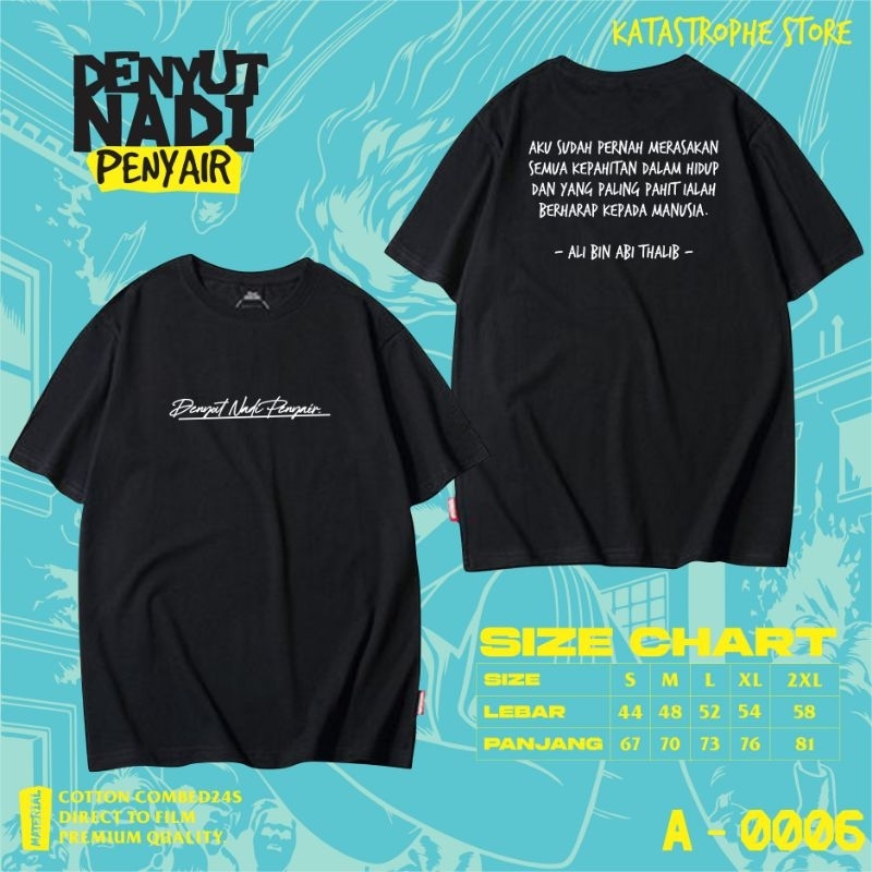 KAOS kata kata ALI BIN ABI THALIB bahan COTTON COMBAT 24s