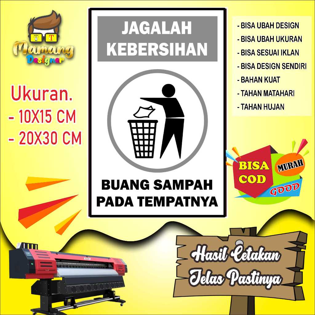 

Cetak Sticker Buah Sampah Pada Tempatnya Putih
