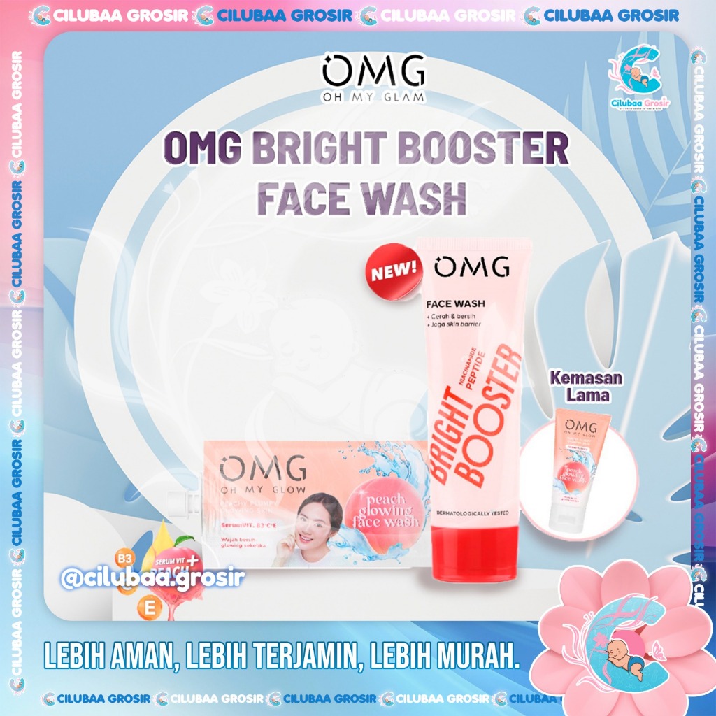 OMG OH MY GLOW Bright Booster Face Wash 9gr 50ml 100ml || Pembersih Wajah || Facial Foam