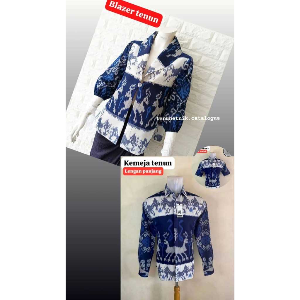 BLAZER WANITA TENUN DAN KEMEJA TENUN PREMIUM MOTIF NTT