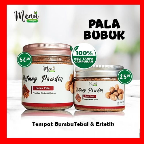 

PALA Bubuk Murni 100% Tanpa Campuran - Rempah Rimpang Bumbu Dapur Bubuk Marinasi