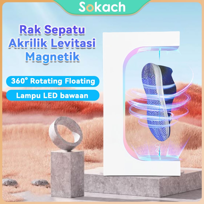 Stand Display Sepatu Levitating Magnetik / Floating Shoe Display Stand / Levitating Lamp Magnetic Sh