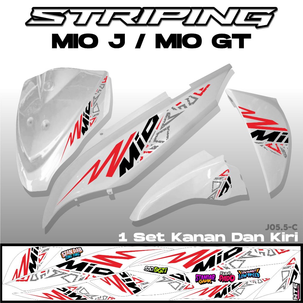 Striping Yamaha MIO J GT - Stiker Motor Mio GT 2014 Sticker Mio GT List Variasi MIO GT Motif Simpel 