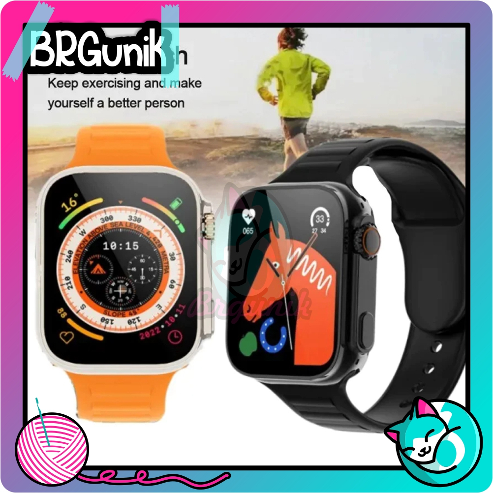 BRGUNIK smartwatch c800 ultra 2 pemantauan cerdas bluetooth call ai voice smart sports watch pengisi