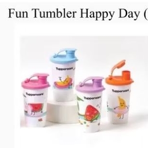 Tupperware Happy Tumbler 1pc 330ml gelas minum anak eco bottle botol air bawa bekal lucu imut pink u