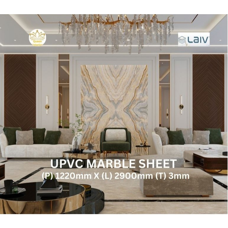 PVC MARBLE - UPVC MARBLE SHEET - Wall Board Marmer - Backdrop TV Marble