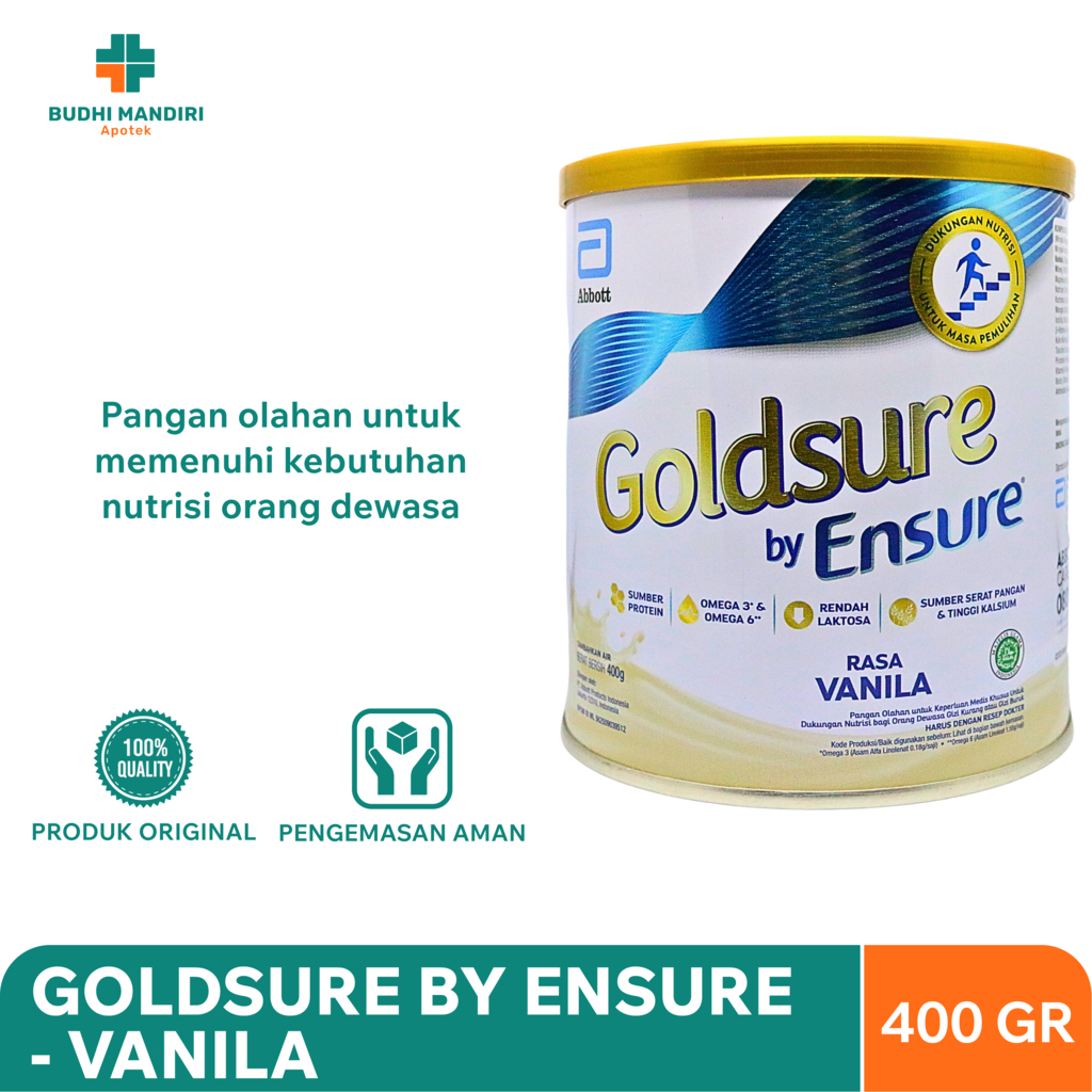 

Goldsure By Ensure Vanila 400gr - Memenuhi Kebutuhan Nutrisi