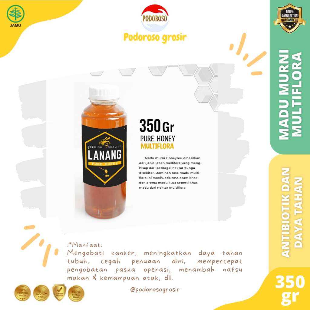 

Madu Cair Murni Asli Nektar Multiflora 350gr