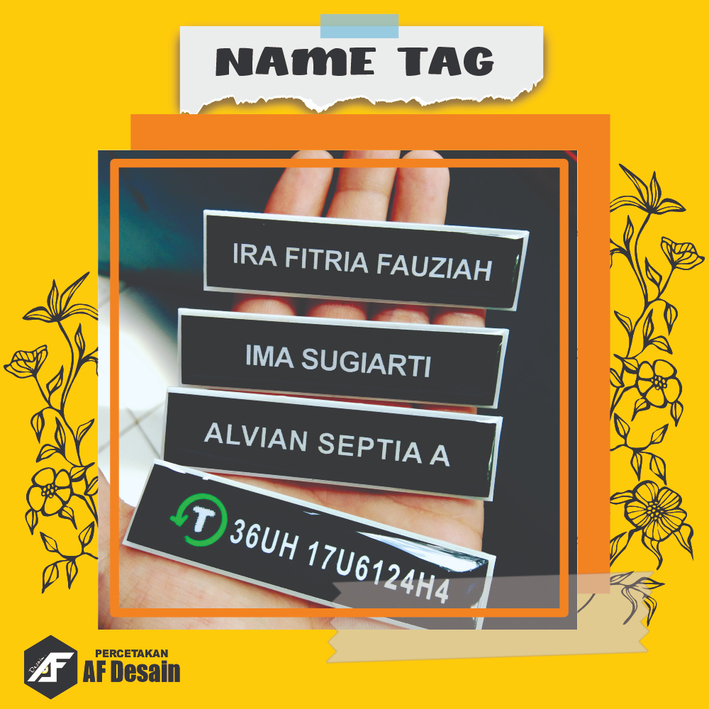 

Name tag Akrilik|Nametag Magnet|Papan Nama dada| Papan nama Akrilik