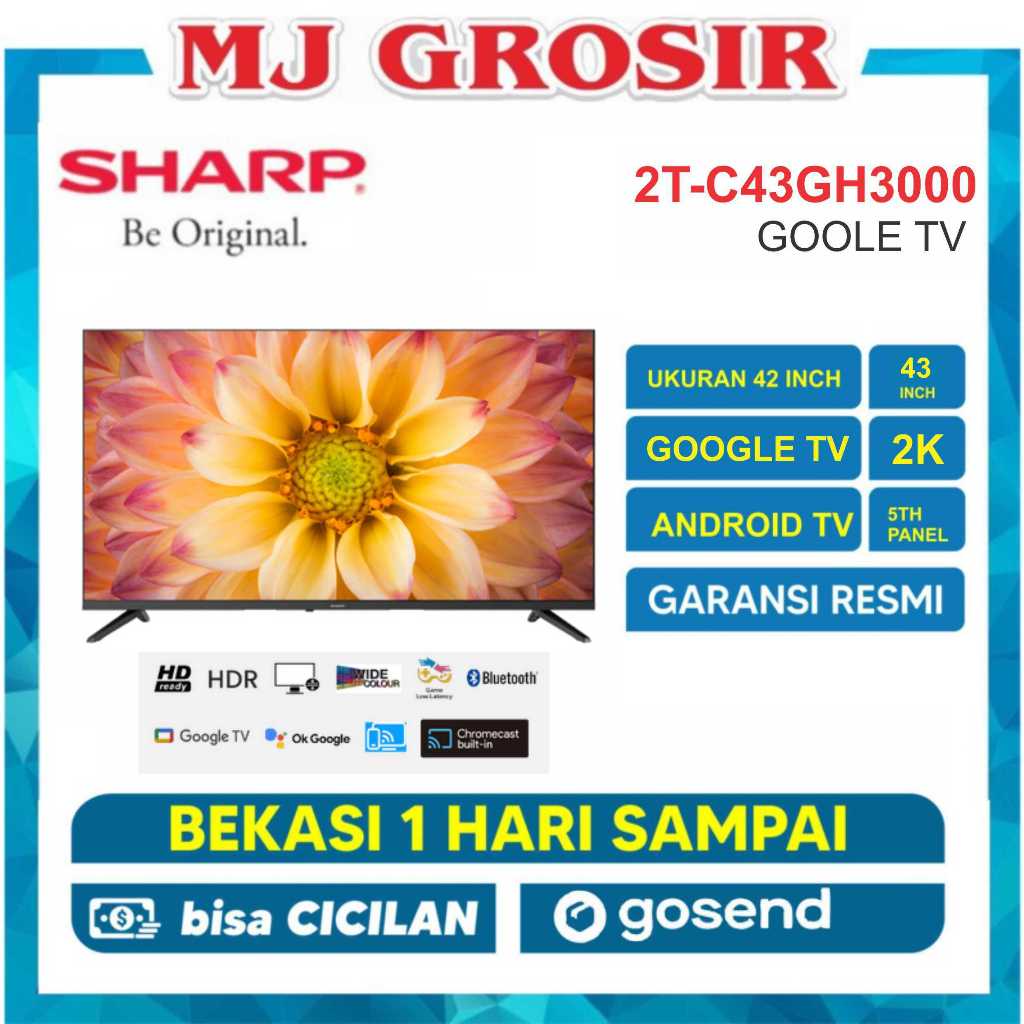 SHARP LED TV 43" 2T-C 43GH3000 43 INCH HDMI 2K ANDROID