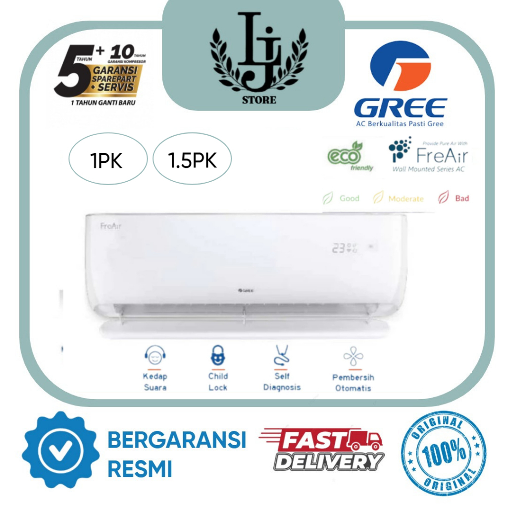 AC Gree Inverter Freair GWC09FREAIR/GWC12FREAIR AC Gree  AC Inverter Freair Wall Mounted