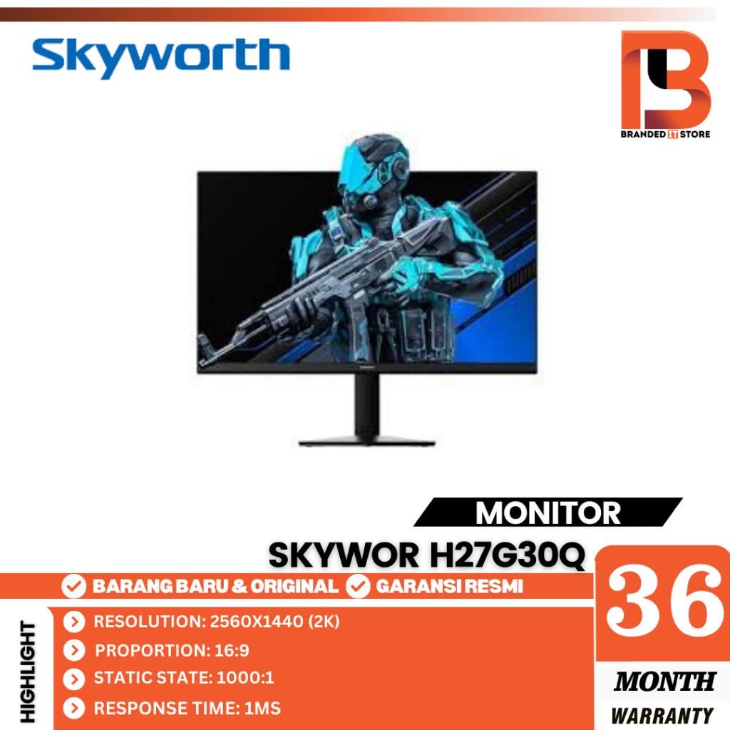 MONITOR SKYWORTH H27G30Q 27" 2K IPS 180Hz HDMI