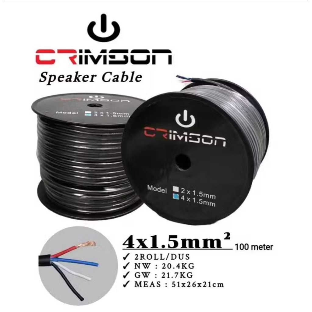 Kabel speaker 4x1,5 isi 4 Crimson harga 1meter