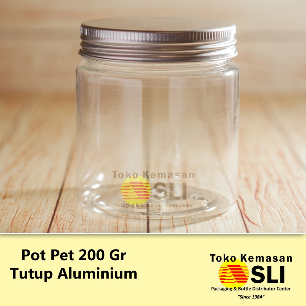 POT PET 200GR + TUTUP ALUMINIUM