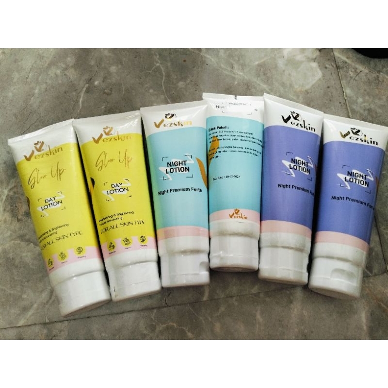 v skin paket VEZSKIN lotion siang malam