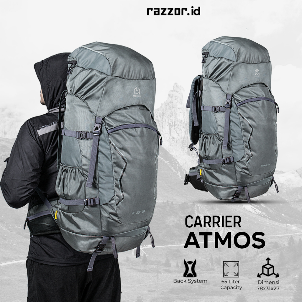 Tas Backpack Outdoor Carrier Gunung Hikemore Atmos 45 Liter Terbaru
