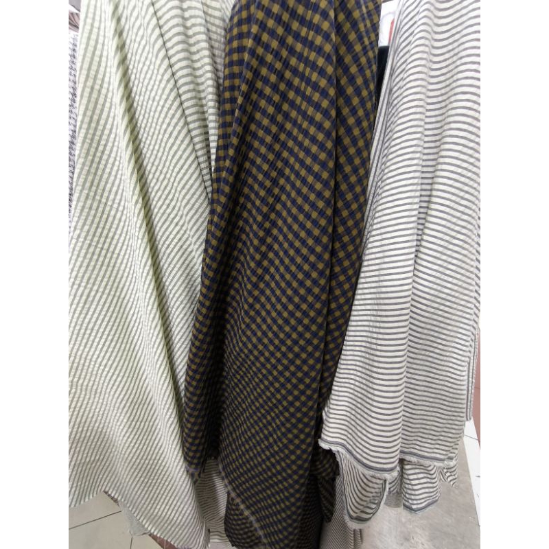 Kain Katun Crinkle 100% cotton harga tertera (0.5m)