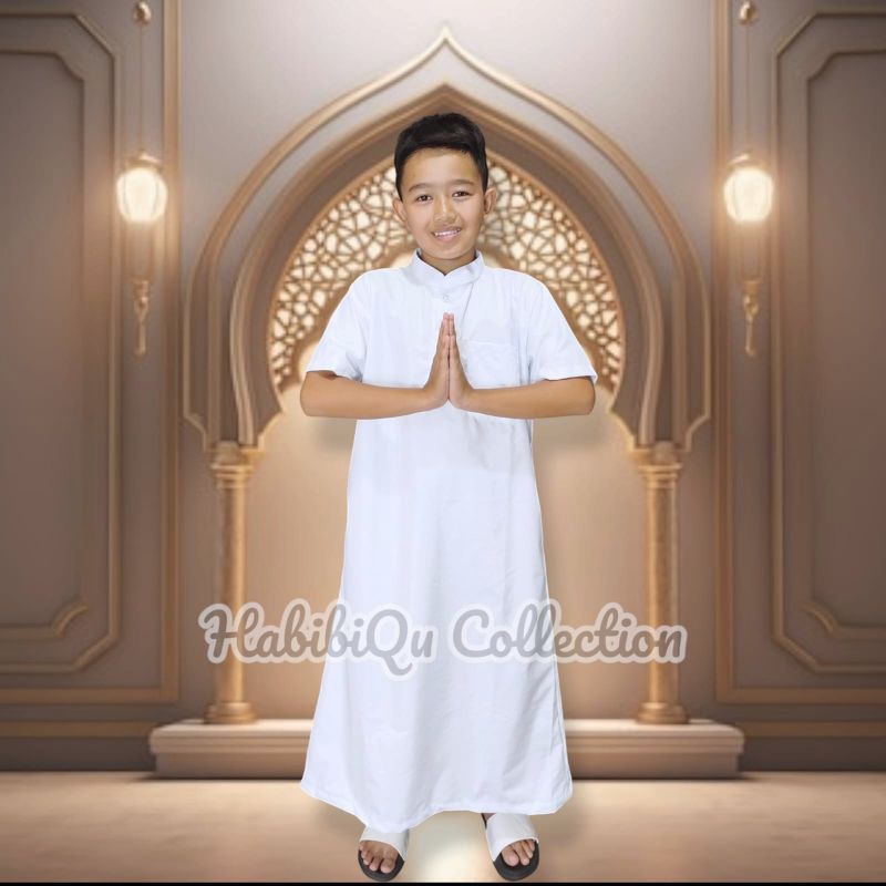 kualitas super jubah gamis anak laki laki polos 1-12 tahun baju muslim jubah koko anak cowok lengan