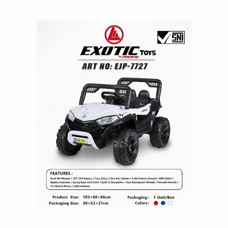Mainan Anak Mobil Aki EXOTIC JEEP EJP-7727/7727L