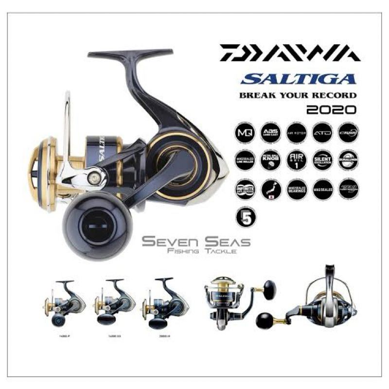 Reel Daiwa Saltiga 2025 8000H/P, 10000H/P, 14000XH/P, 18000H/P, 20000H