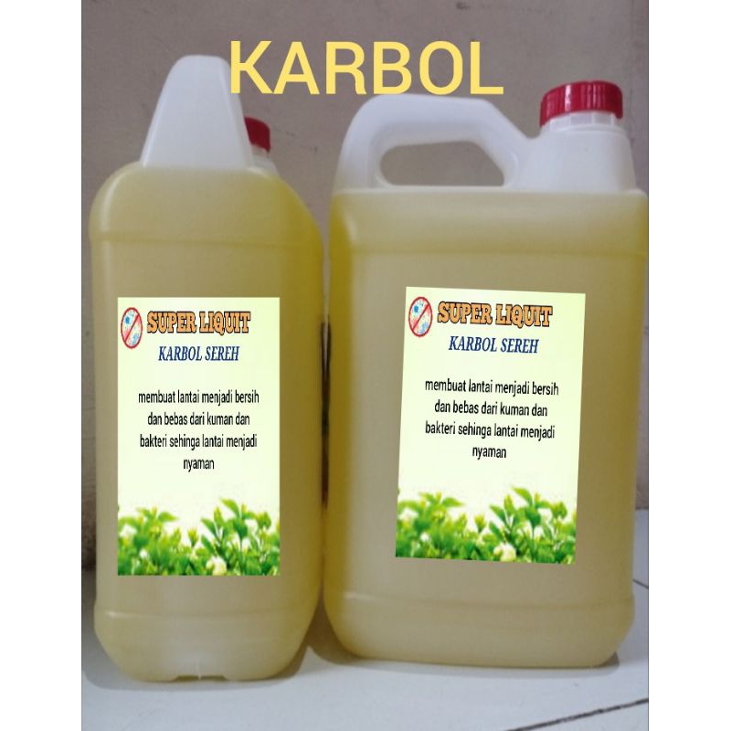 Superpel Karbolsereh Pembersih lantai Pembunuh kecoa 5.liter..