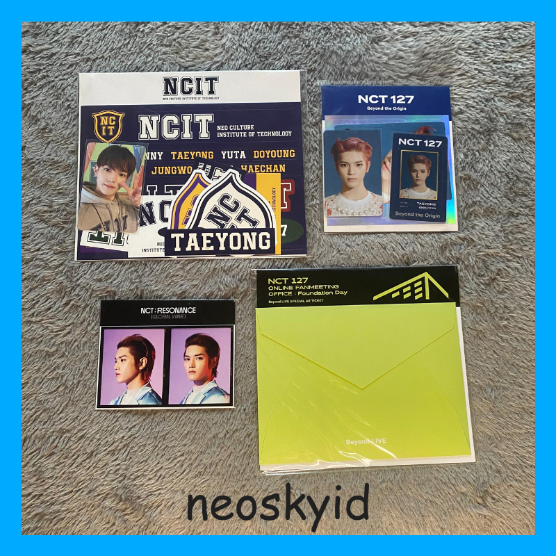 PC TAEYONG LAPTOP DECO - ID CARD DECO STICKER SET - FILM SET RESONANCE - SPECIAL AR TICKER SET NCT 1
