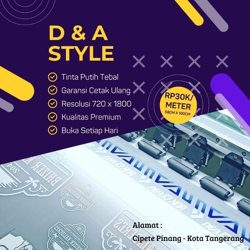 sablon dtf tinggal pres langsung jadi satuan dan meteran