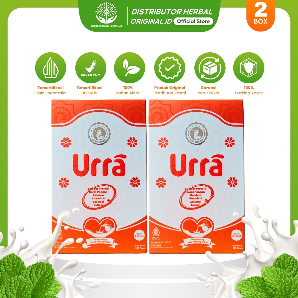 

2 Box URRA Susu Kambing Saneen Asli Penambah Berat Badan & Tinggi Badan Anak Official Original 100%