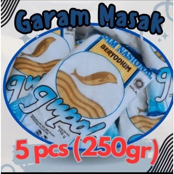 

garam dapur premiumm/ garem masak halus beryodium kualitas terbaik / termurah / paket 5 pcs