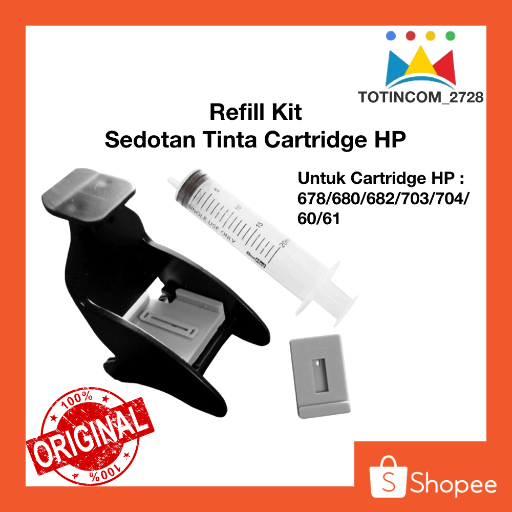 Refill Kit HAWLETT PACKARD 678 802 803 703 704 Penyedot Sedotan Tinta Catridge HP 680 678 682 46