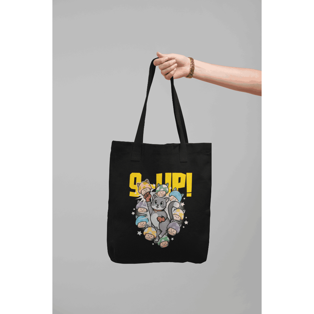 VirtueVibes - Tas Tote Bag Kanvas - Totebag Pria Wanita Custom