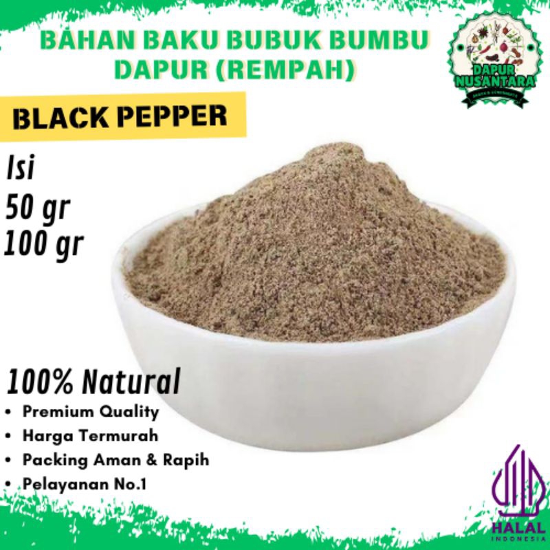 

Bumbu Dapur Bubuk (BLACK PEPPER) Rempah Lengkap Murah Grosir Alami Natural 100% Penyedap Rasa Masakan Halal Premium Quality