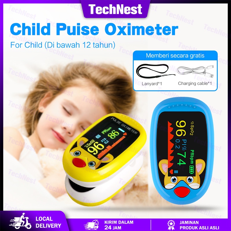 Oximeter Anak Oximeter Bayi Pulse Fingertip Oximeter Bayi Dan Anak SpO2 Kadar Darah Oksigen