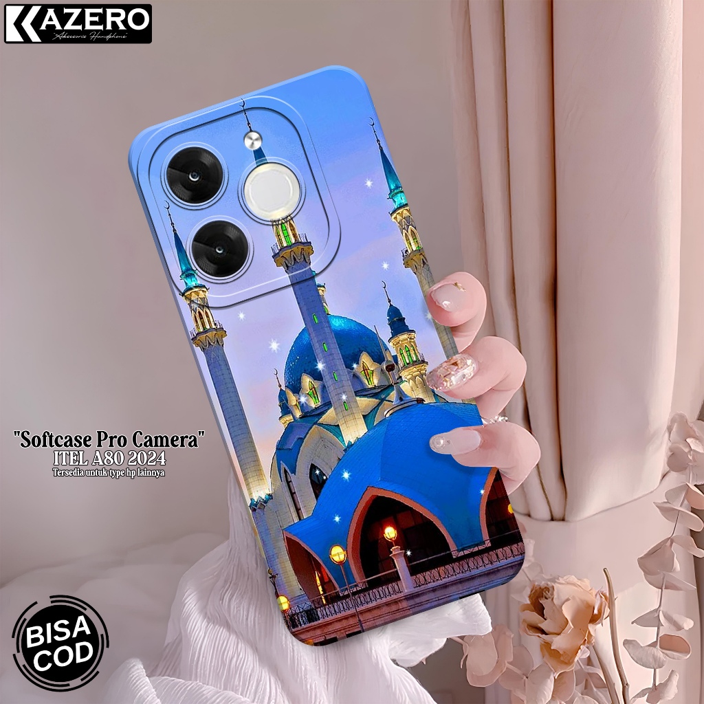 Silikon HP ITEL A80  - Fashion Case Masjid - Softcase ITEL A80 - Case ITEL A80 - Kesing ITEL A80 - A