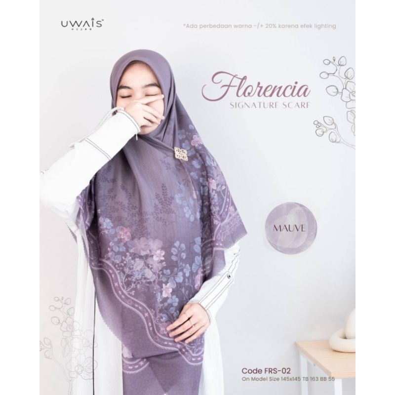 (READY) Florencia Scarf Hijab Motif Segiempat by Uwais