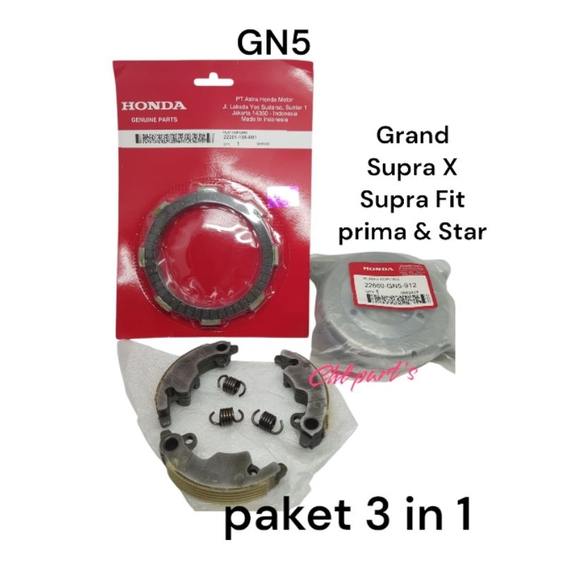 Kampas Kopling + Mangkok Ganda + Kampas.Ganda GN5 : Grand / Supra x / Legenda / Supra Fit old