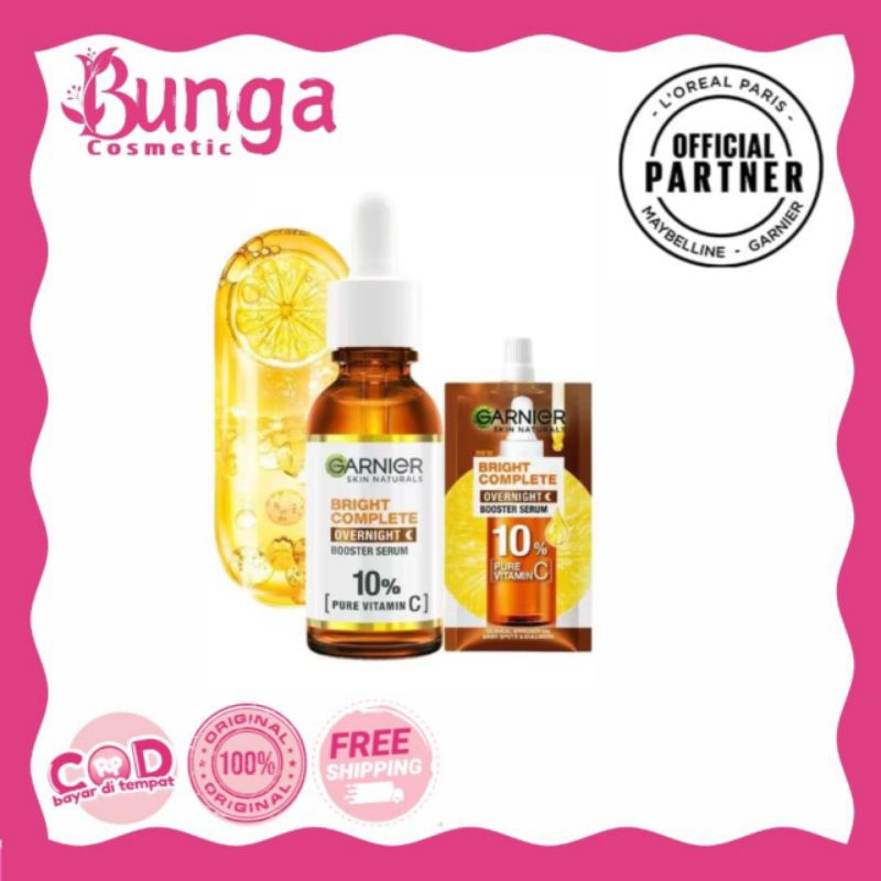 Garnier Bright Complete Overnight Vitamin C Serum - Serum malam