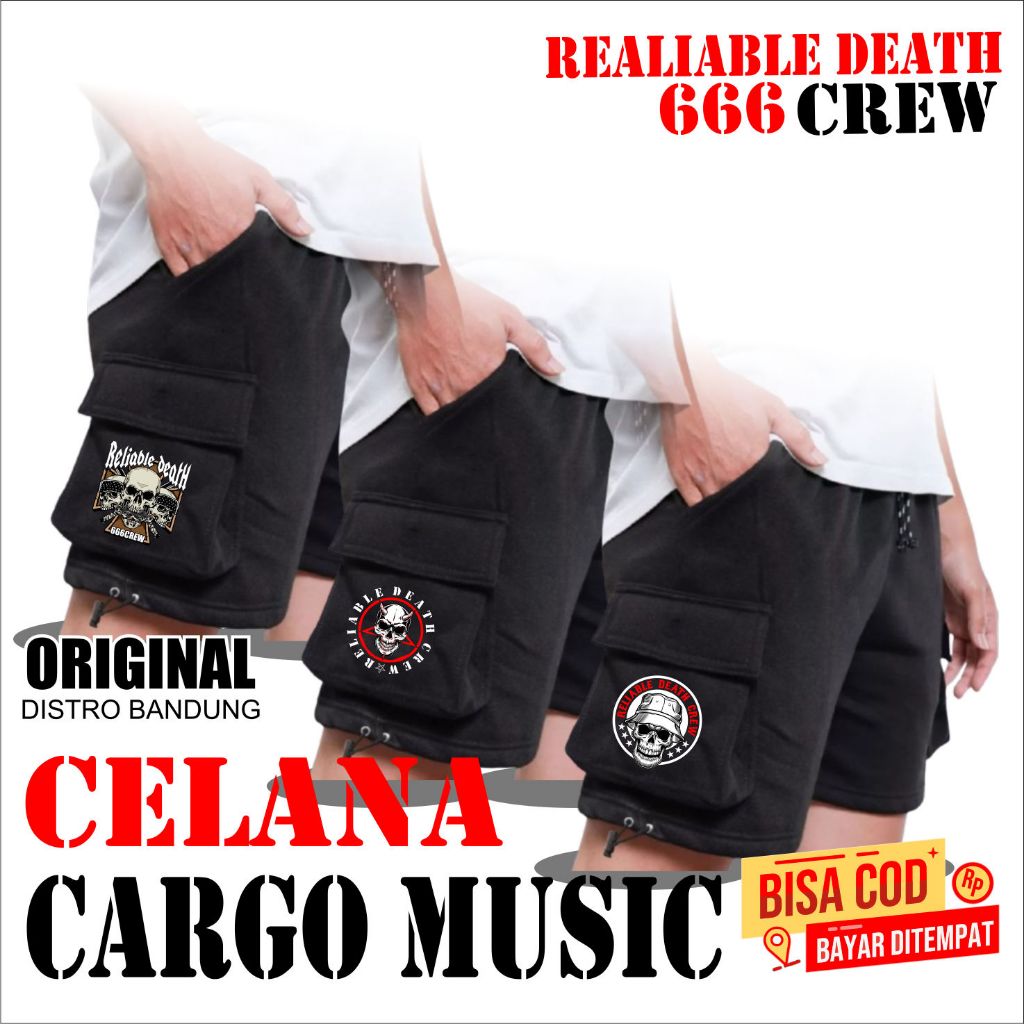 CELANA KARGO RELIABLE DEATH 666 METAL  ORIGINAL 120% - CELANA BOARSHOT TENGGKORAK FLECCE CATTON Hita