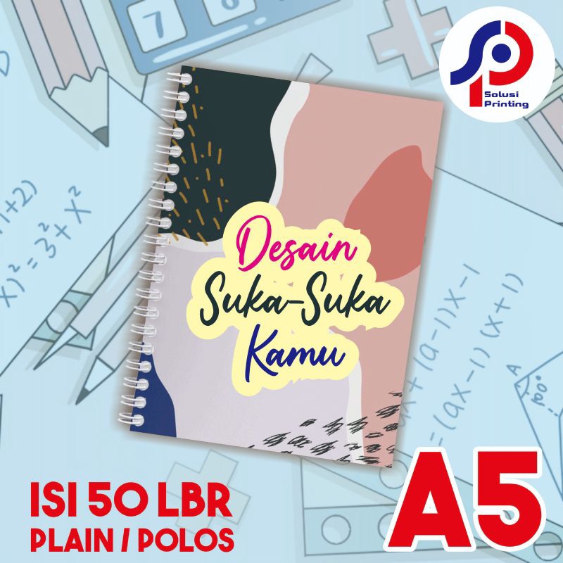 

Notebook Custom A5 Spiral / Block Note Custom / Souvenir - isi Hvs Polos 50 lbr(100 Halaman)